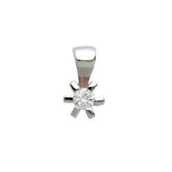 Silber-Anhänger mit Zirkonia inkl. Silberkette**