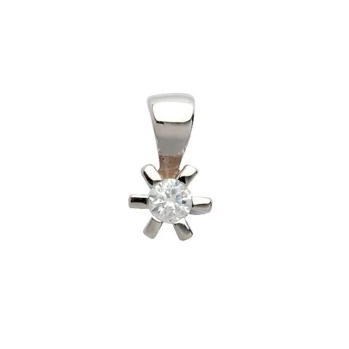 Silber-Anhänger mit Zirkonia inkl. Silberkette**