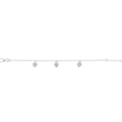 Silberarmband für Kinder mit Herzen und Zirkonen in Weiß