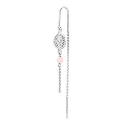 Sistie - Balance-Ohrring aus Silber mit rosa Perle