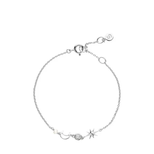 Sistie - Metis Kettenohrring in Silber mit Mond