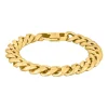 SON OF NOA - Herrenarmband aus mattem Stahl mit IP Gold 21cm**