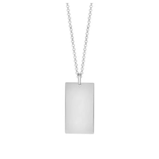Son of Noa - Herrenhalskette mit quadratischem Anhänger in silber