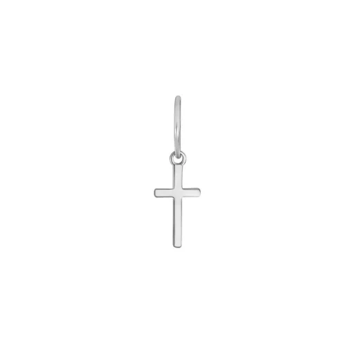Son of Noa - Hoop in silber mit Kreuz groß