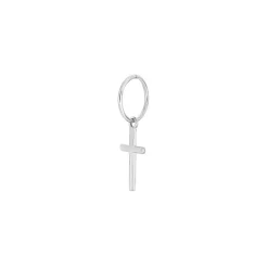 Son of Noa - Hoop in silber mit Kreuz groß
