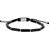 Son of Noa - Schwarzer Onyx Herrenarmband in Silber