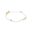 Spinning jewelry Strand armband i vergoldete silber