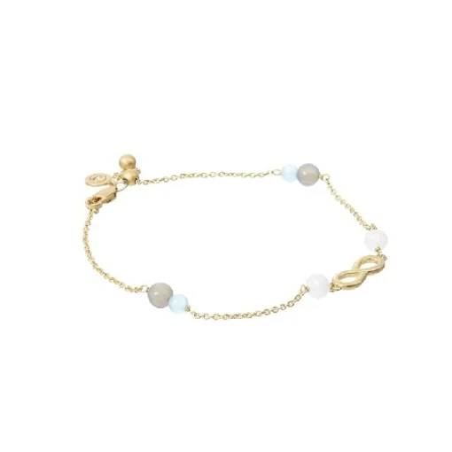Spinning jewelry Strand armband i vergoldete silber