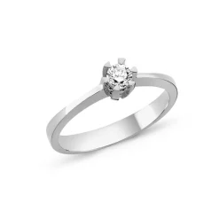 STAR Ring, 14 Karat Weißgold mit 6 Griffen