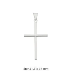 Stolpe Kreuz-Anhänger in Silber - Groß 21,5x34