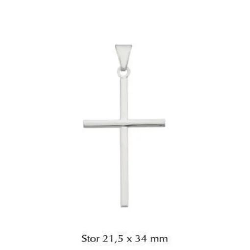 Stolpe Kreuz-Anhänger in Silber - Groß 21,5x34