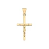 Stolpe Kreuz-Anhänger mit Jesus in 8-14 kt - Medium