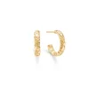 Studio Z - Element hoops i vergoldete silber