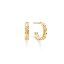 Studio Z - Element hoops i vergoldete silber