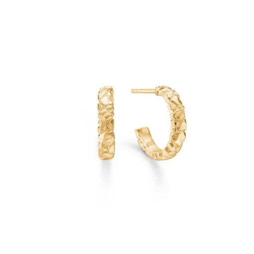 Studio Z - Element hoops i vergoldete silber