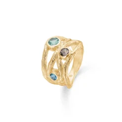 Studio Z - Evergreen ring aus vergoldetem silber