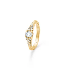 Studio Z - Fragmente ring aus vergoldetem silber m. zirkonia