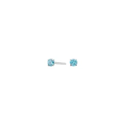 Titanium Ohrstecker aus nickelfreiem Titan mit blaue Zirkonia