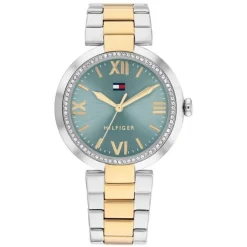 Tommy Hilfiger - Damenuhr aus Stahl mit goldenen Details und zirkonia