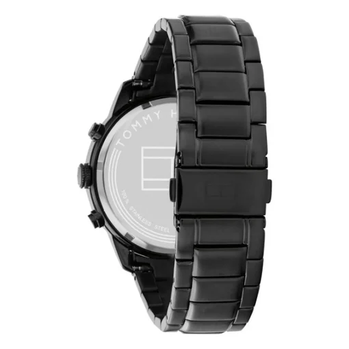 Tommy Hilfiger - Herrenuhr IP-Stahl mit schwarzem Zifferblatt