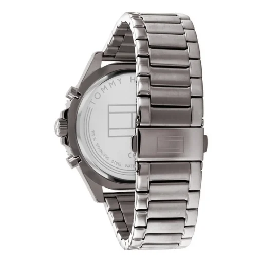 Tommy Hilfiger Herrenuhr - Larson in Stahl und schwarzem Zifferblatt