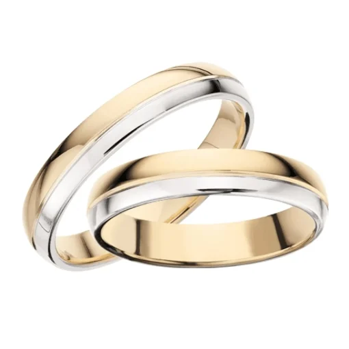 Trauringe - 8-14 kt in Weiß- und Rotgold Ringe 4 mm