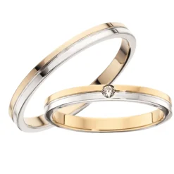 Trauringe - 8-14 kt in Weiß- und Rotgold Ringe 2,5 mm