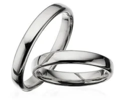 Trauringe in Silber - 3,5 mm breit - mit oder ohne Brillant