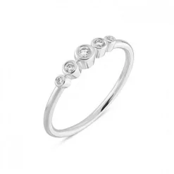 Tube - Ring aus 14 Karat Weißgold mit Diamanten von insgesamt 0,67 Karat